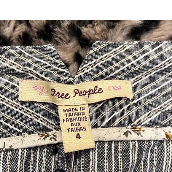NWT Free People Pinstriped Flare Trousers size 4 - Picture 7 of 16